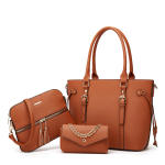 Women’s 3-Piece PU Leather Handbag Set – Tote, Shoulder & Crossbody Bags