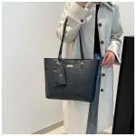 Women’s Elegant PU Leather Handbag 3 Part – Large-Capacity Tote with Lock Detail