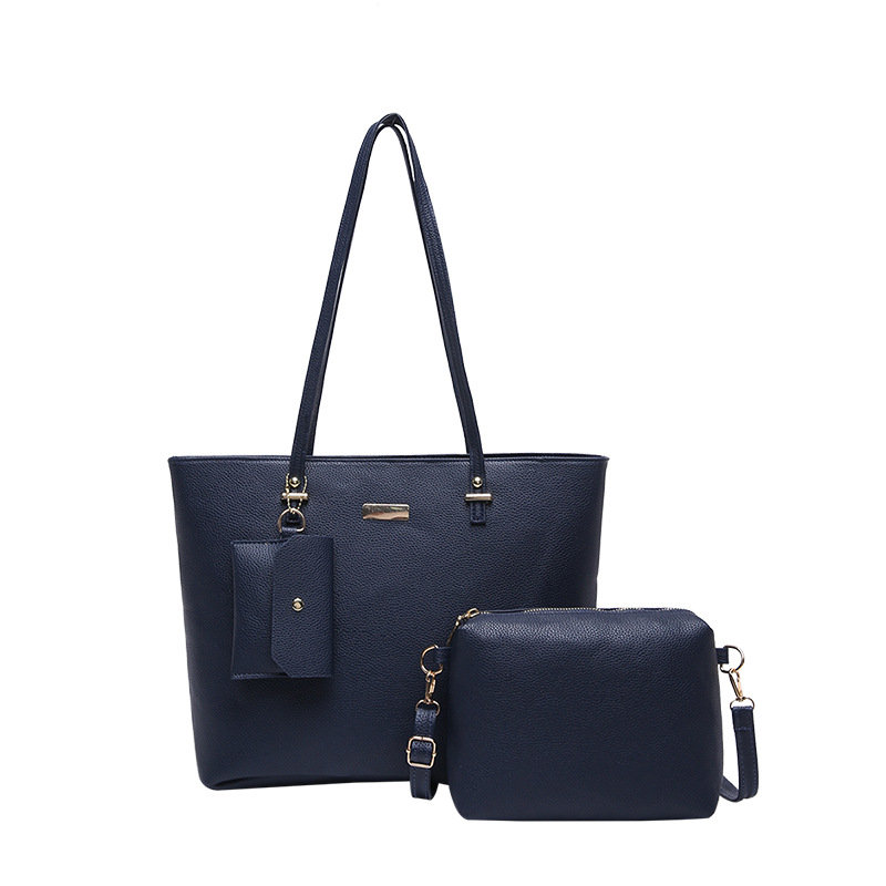 Women’s Elegant PU Leather Handbag – Large-Capacity Tote with Lock Detail