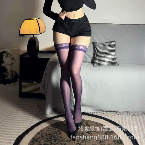 Women’s Lace Top Thigh-High Stockings – Sexy Sheer Hold-Ups for Lingerie & Cosplay