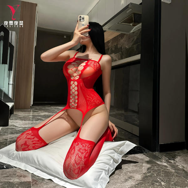 Women’s Lace-Up Lingerie Bodysuit – Sexy One-Piece Teddy for Women